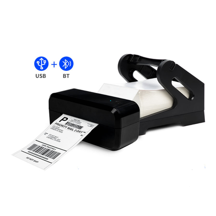 Portable Bluetooth Thermal Label Printer with USB Connectivity and 203 DPI Printing