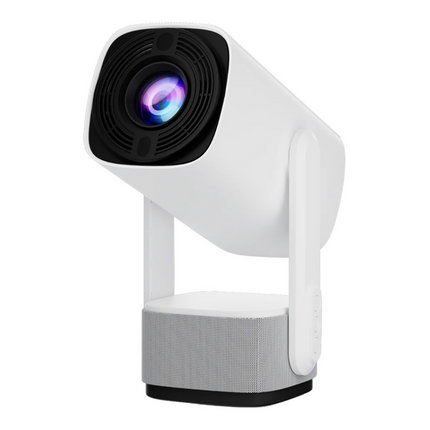 Compact 720p HD Mini Projector with 160 ANSI Lumens, Wireless Streaming, Auto Keystone, and Android 11