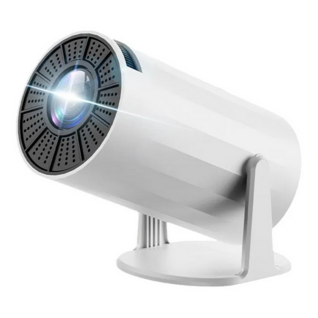 Smart 720P HD Portable Projector with Android 11, WiFi, Bluetooth 5.0 and Auto Keystone – White
