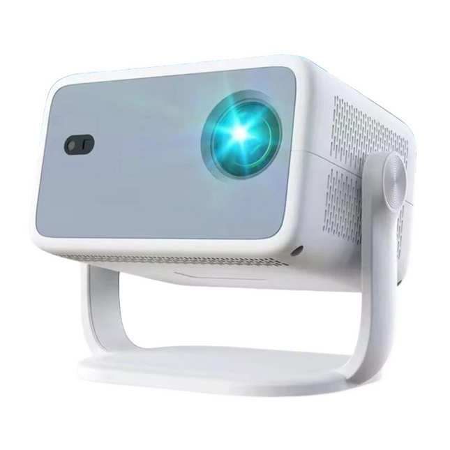 Portable Full HD 1080p Smart Projector with Electronic Focus, Auto Keystone, Android 11 – White