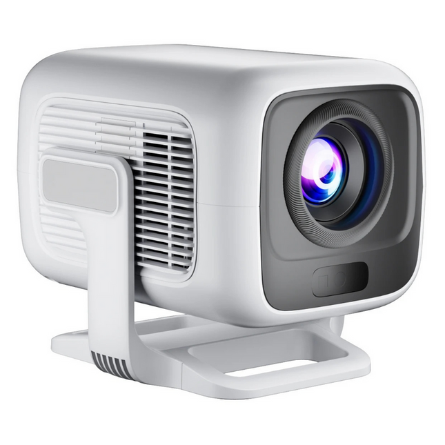 Compact 1080p Home Projector with Android 11, Bluetooth 5.4, Auto Keystone – White