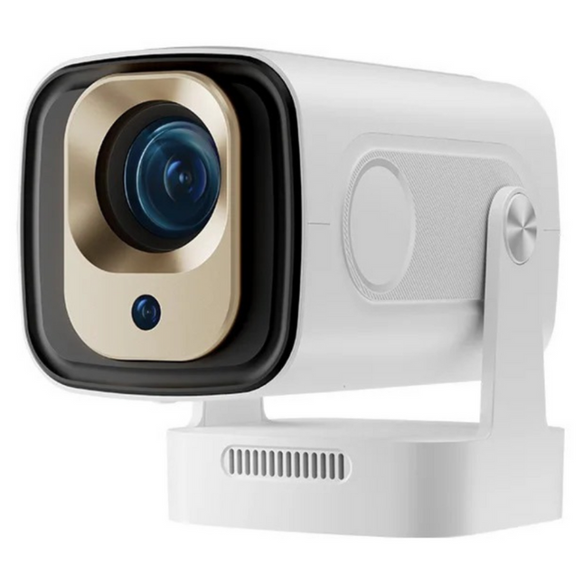 Mini Full HD Smart Projector 200 ANSI Lumens with Auto Keystone and Wireless Streaming – White