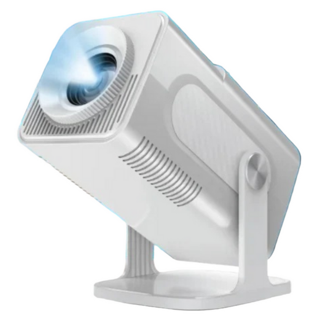 Portable HD Smart Projector with Auto Keystone, 180 ANSI Lumens, Android 11 – White