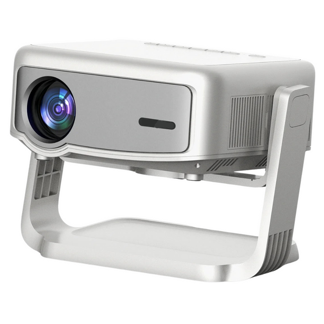 Compact 720P HD Smart Projector with Android 11, WiFi & Bluetooth – White