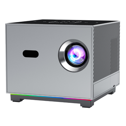 Smart LED Home Projector with 720P Display, Electric Focus, 4-Point Keystone, and Wireless Screen Sharing