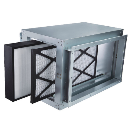 Industrial HEPA Air Purifier Box – High Airflow 2500m³/h, PM2.5 Filtration, Silver
