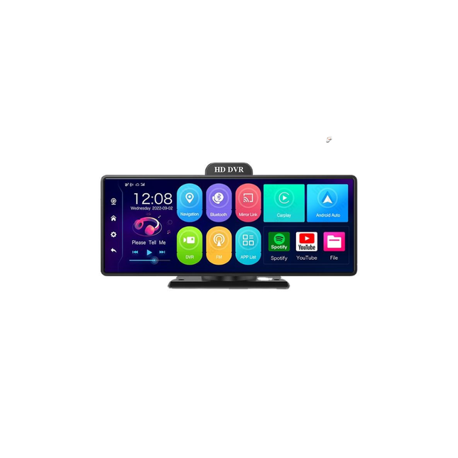 10.26 Inch Portable Android 13 Car Display with Dual Dash Cameras, Wireless CarPlay & Android Auto