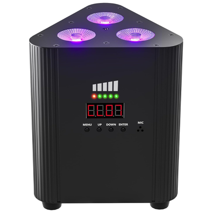 Portable RGBW 4-in-1 LED Stage Par Light Rechargeable Battery DMX Remote Control 3x6W