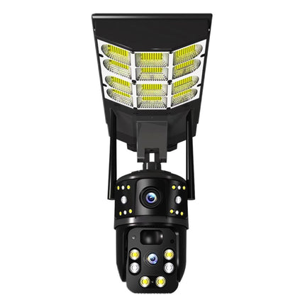 Solar Powered PTZ Security Camera Outdoor 4MP Dual Lens with 16000mAh Battery Motion Detection Night Vision