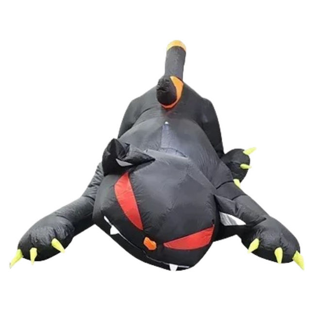 Outdoor 1.8m Inflatable Black Cat Decoration with LED Illumination and Head Movement
