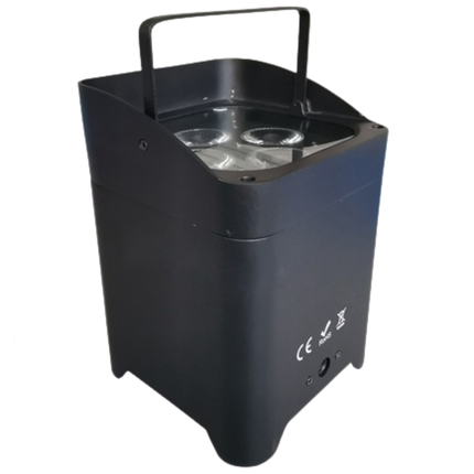 Portable Wireless LED Uplight RGBWA-UV Colour Mixing with Battery Powered DMX Control