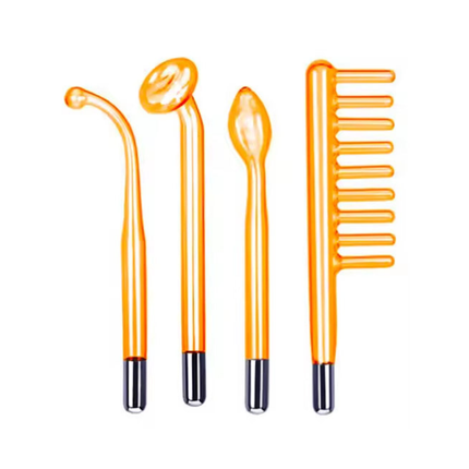 4 in 1 Facial High Frequency Wand Orange Light 7 Levels for Skin Care