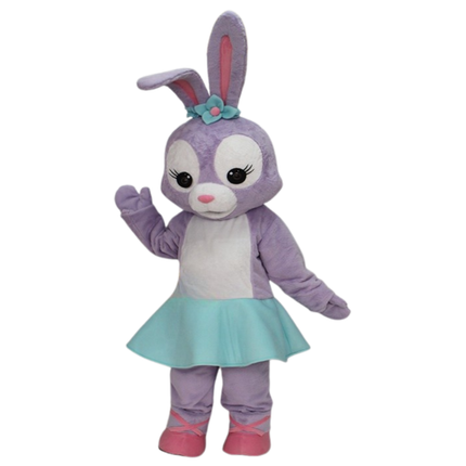 Adult Purple Rabbit Mascot Costume – Oversized Cartoon Bunny Outfit for Festivals, Parties & Events