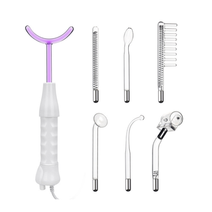 7 in 1 High Frequency Facial Wand with Adjustable Intensity and Purple Light