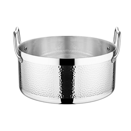 28cm Large Stainless Steel Stockpot, Triple Layer Induction Compatible Saucepan