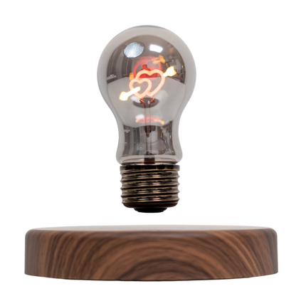 Floating Magnetic Heart Arrow LED Lamp – Modern Warm White Ambient Table Light