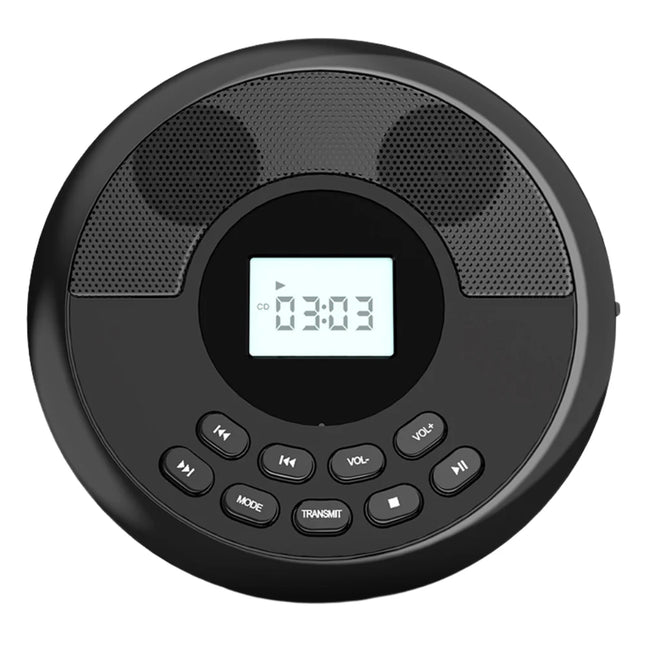 Rechargeable Bluetooth CD Music Player with USB MP3 Support & Built-in Speakers