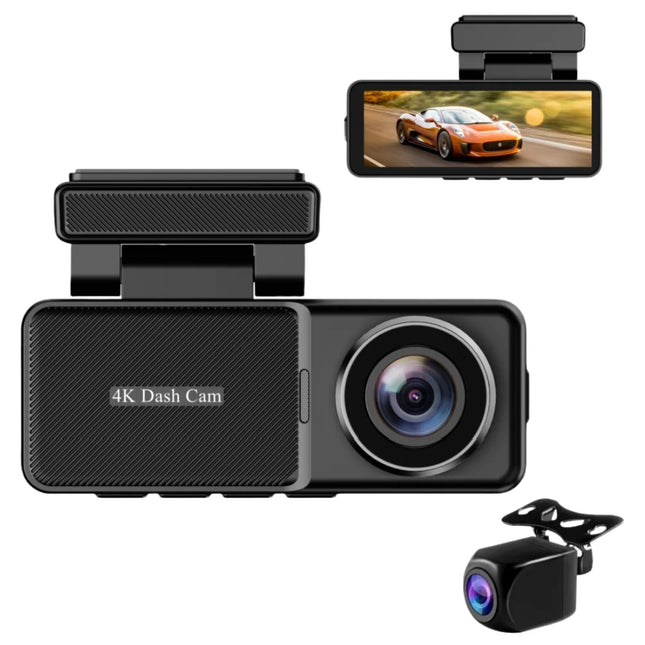 Smart Vehicle Dashboard Camera 4K Recording with Wireless App Control and 3.2” Display – Black