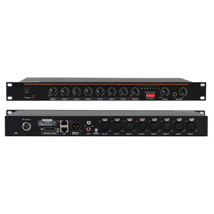 8-Input Smart Automatic Microphone Mixing Console for Conferences, Studios & Discussion Systems