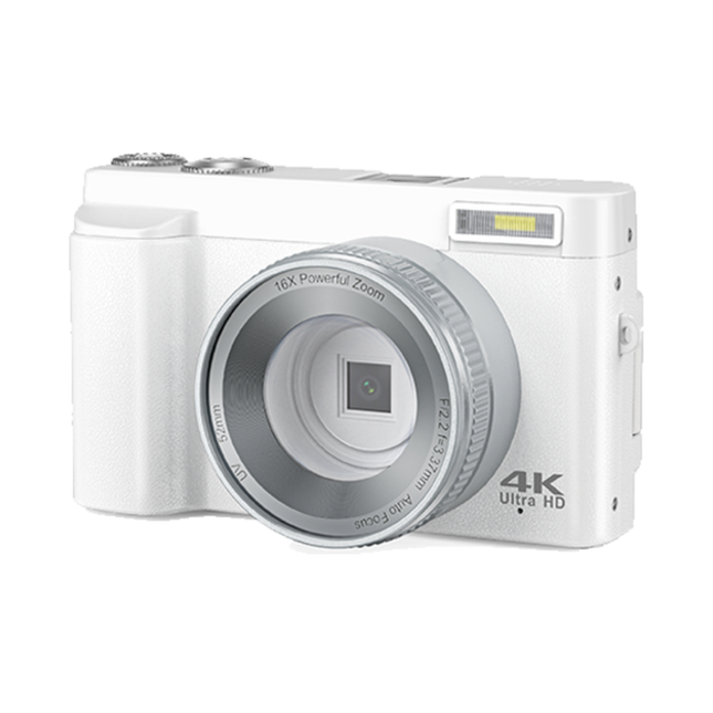 4K Portable Mirrorless Camera with 3-Inch IPS Screen and Rechargeable Battery