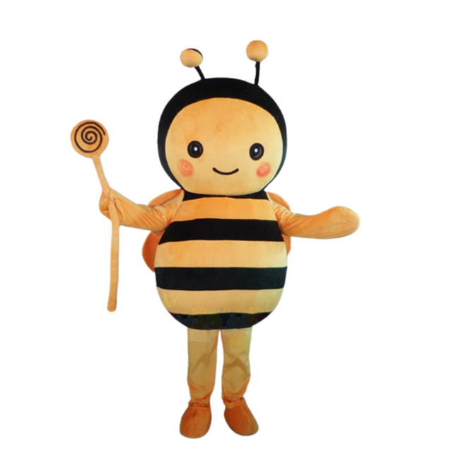 Adult Bee Mascot Costume Full Body Plush Character Suit with Oversized Head for Festivals, Parades & Promotions
