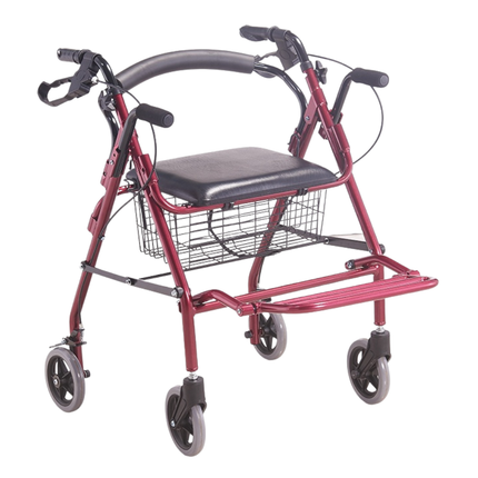 Premium 4-Wheel Mobility Rollator with Seat – Lightweight Travel Walker for Adults