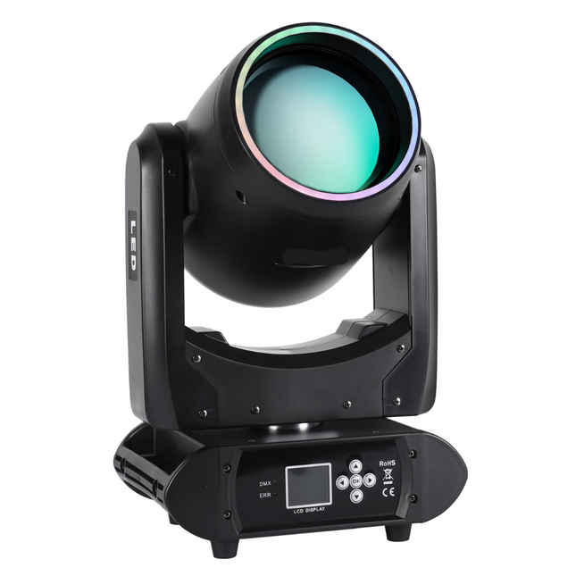 100W RGB LED Moving Head Stage Light with Multi Colour Effects and Pattern Projection for DJ Party Events