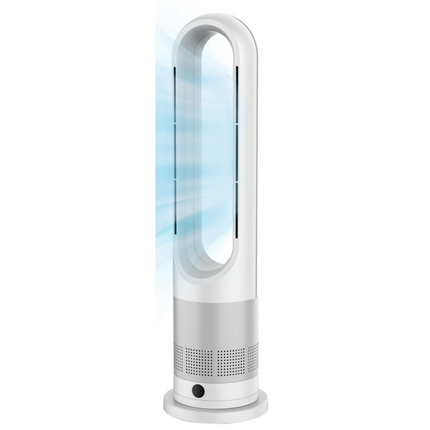 Portable 30W Tower Cooling Fan with Slim Vertical Space-Saving Design – White