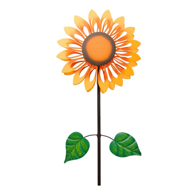 Outdoor Garden Metal Flower Spinner Decorative Yard Art