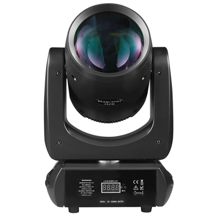 200W LED Moving Head Stage Light with Beam & Spot, 11 Colours, 14 Gobos for DJ, Bar and Event Lighting