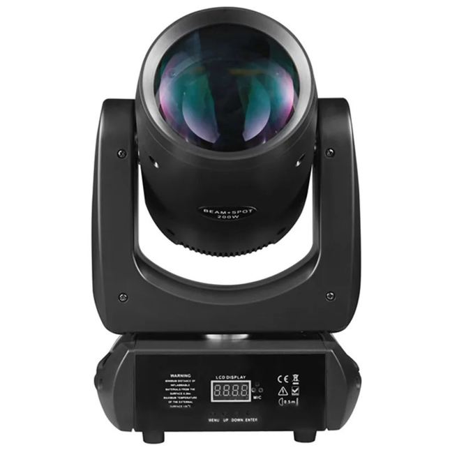 200W LED Moving Head Stage Light with Beam & Spot, 11 Colours, 14 Gobos for DJ, Bar and Event Lighting