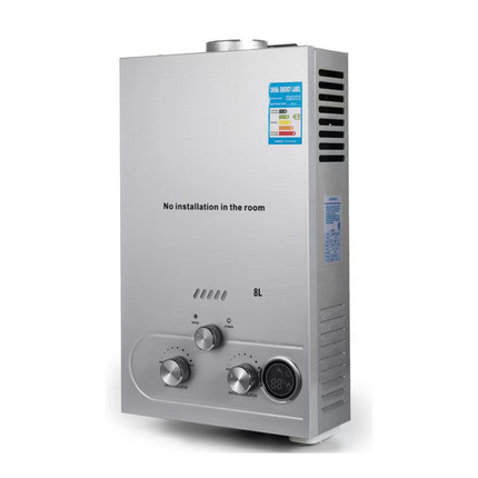 8L Tankless Gas Water Heater 16kW LPG Natural Gas Instant Hot Water Stainless Steel