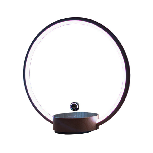 Levitating Circle LED Table Lamp with Touch Control & Soft Warm Glow