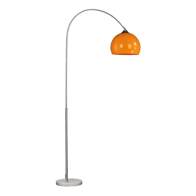 Tall Arc Floor Lamp with Acrylic Shade Adjustable Standing Light E27 Socket for Living Room