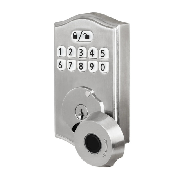 Smart Digital Door Lock with Fingerprint Access, Keypad and Mechanical Keys