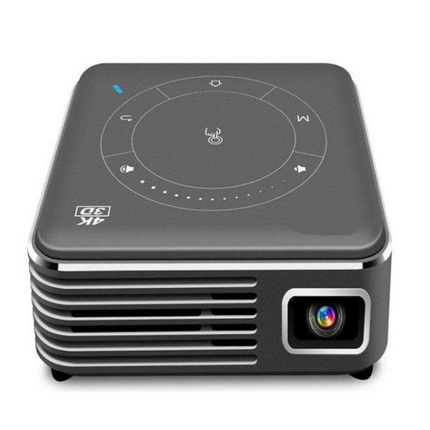 Mini Projector 65 Lumens, Auto Horizontal Keystone, 2.4/5G Dual WiFi, Supports 3D & 4K Input