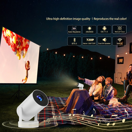 Portable LCD Video Projector 720P with Electronic Focus and Integrated Audio Speaker