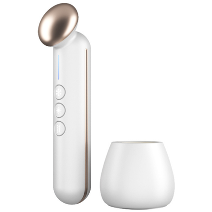 Cordless Hot & Cold Eye Massager with Vibration and Ion Absorption White