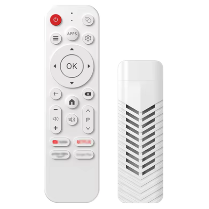 Compact Android TV Stick Media Player, Quad Core Processor, 4K Support, IR Remote, WiFi