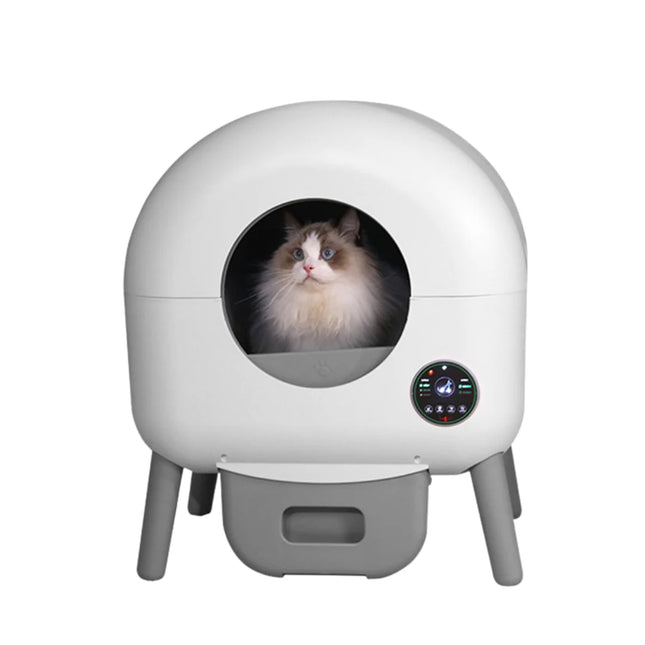 Self Cleaning Cat Litter Box with Smart App & Safety Sensors
