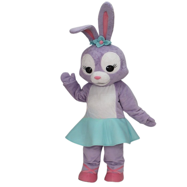 Adult Purple Rabbit Mascot Costume – Oversized Cartoon Bunny Outfit for Festivals, Parties & Events