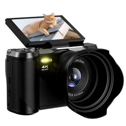 Compact 4K Video Camera with 3-Inch Screen & 32GB Memory – Handheld Digital Shooting Device