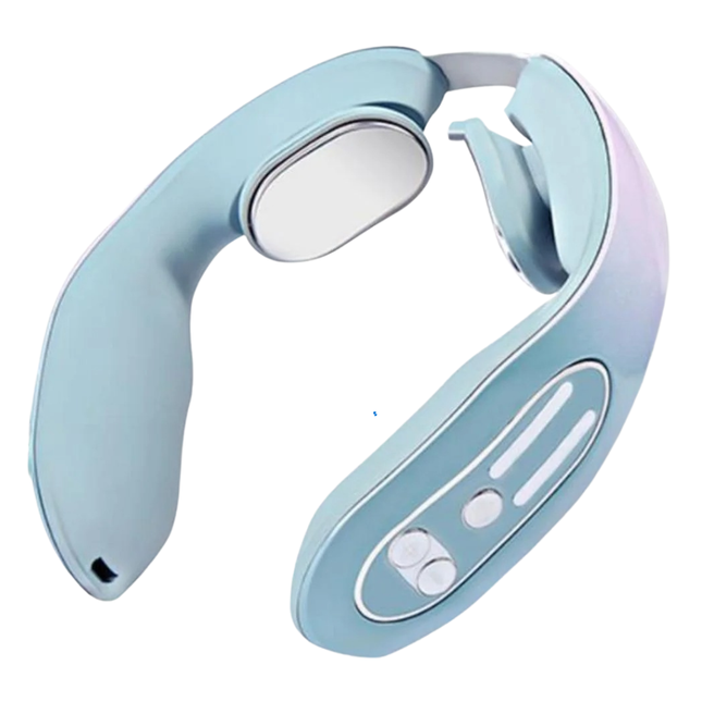 Portable Rechargeable EMS Neck Massager with Heat 4 Modes 12 Intensity Levels