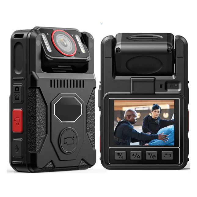 4K Wearable Body Camera 180 Degree Rotating Lens 15 Hour Recording