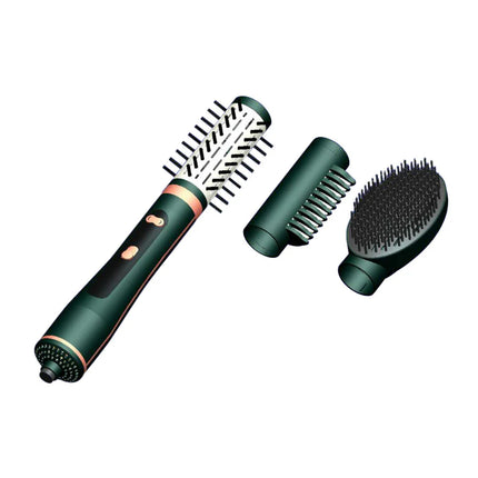 3-in-1 Ionic Hot Air Styling Brush with Adjustable Heat Control for Smooth & Curly Looks