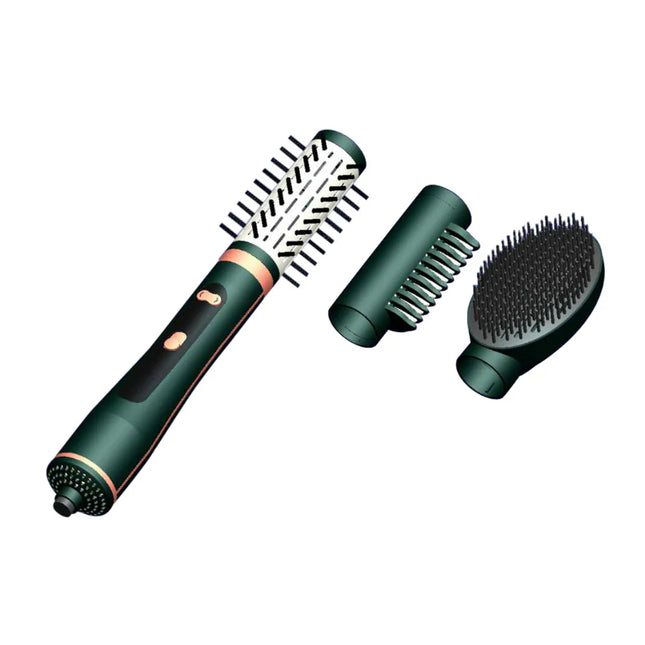 3-in-1 Ionic Hot Air Styling Brush with Adjustable Heat Control for Smooth & Curly Looks