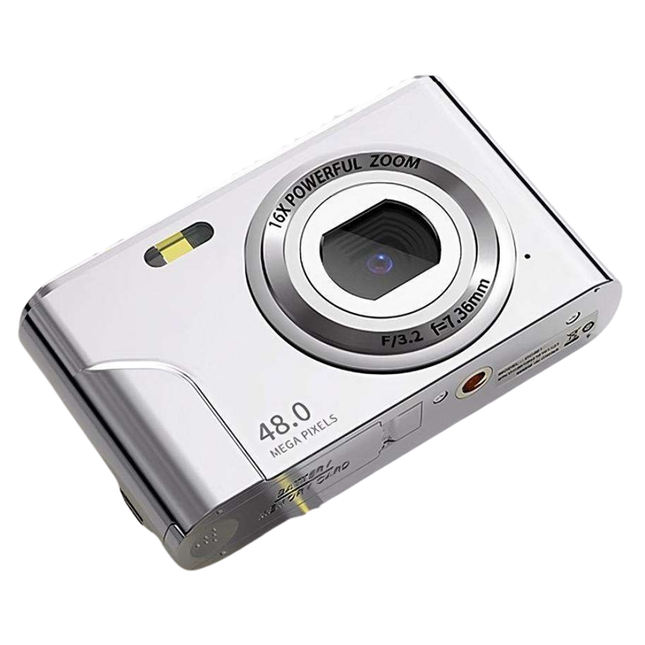 Portable Full HD Digital Camera with 2.4” IPS Screen and 48MP Image Capture