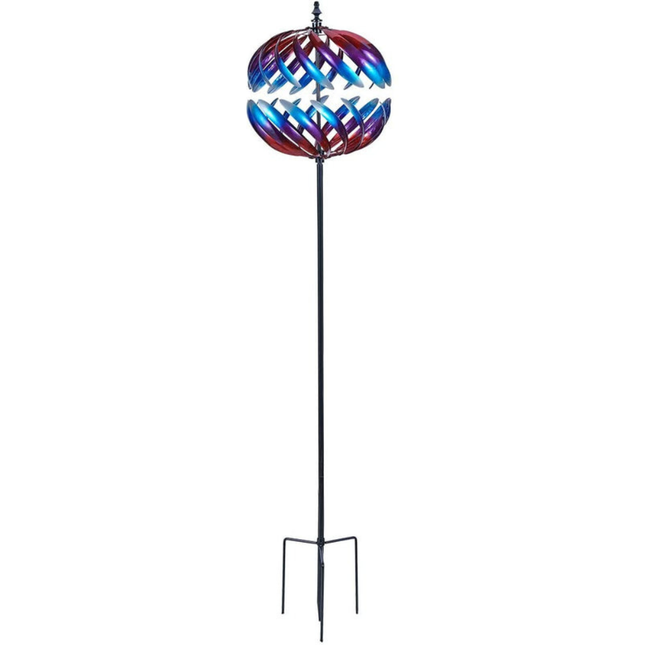 Large Rotating Metal Garden Wind Sculpture – Decorative Outdoor Lawn & Patio Spinner