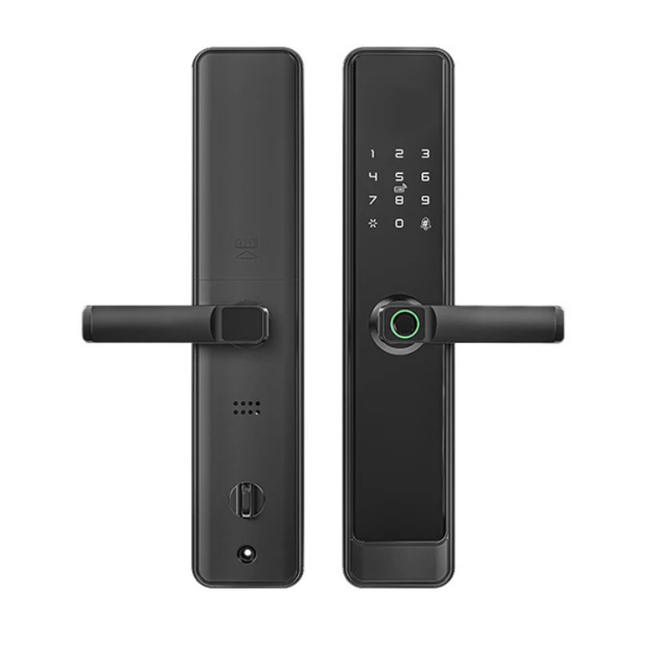 Smart Digital Door Lock with Fingerprint, Password, Card & App Access, 6068 Mortise