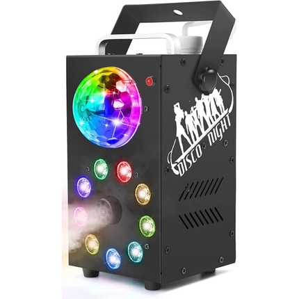 700W Fog Machine with RGB LED Disco Ball & Wireless Remote – Party & Event Lighting Effects